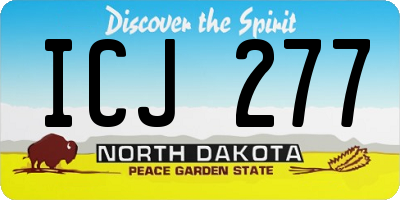 ND license plate ICJ277