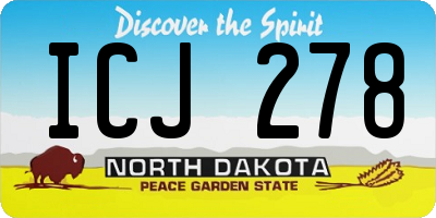 ND license plate ICJ278