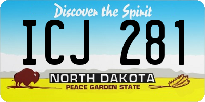 ND license plate ICJ281