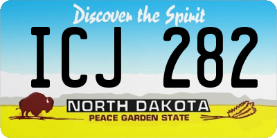ND license plate ICJ282