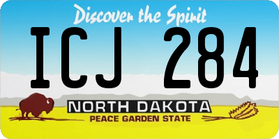 ND license plate ICJ284