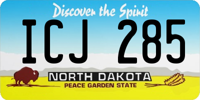ND license plate ICJ285