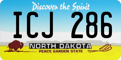 ND license plate ICJ286