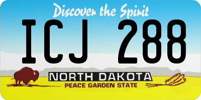 ND license plate ICJ288