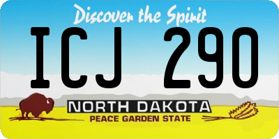 ND license plate ICJ290