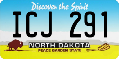 ND license plate ICJ291