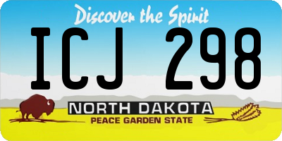 ND license plate ICJ298