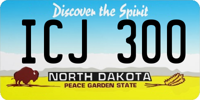 ND license plate ICJ300