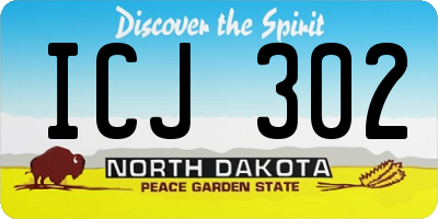 ND license plate ICJ302