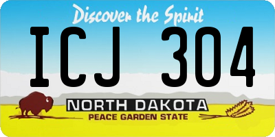 ND license plate ICJ304