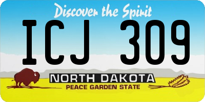 ND license plate ICJ309