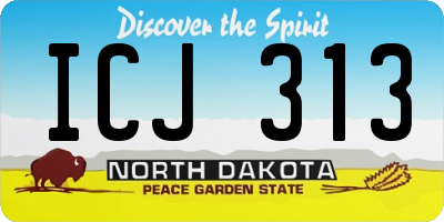 ND license plate ICJ313