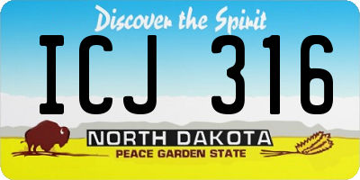 ND license plate ICJ316