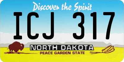 ND license plate ICJ317