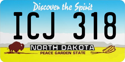 ND license plate ICJ318