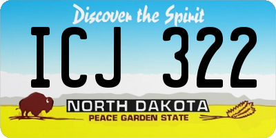 ND license plate ICJ322