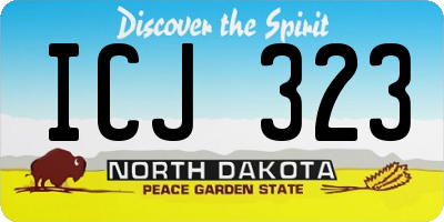 ND license plate ICJ323