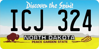 ND license plate ICJ324