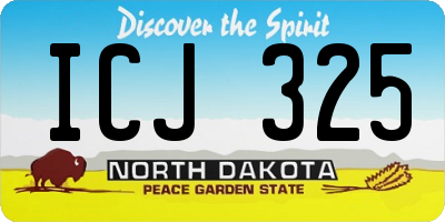ND license plate ICJ325