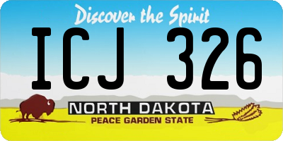 ND license plate ICJ326