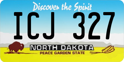 ND license plate ICJ327