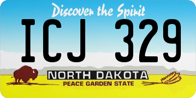 ND license plate ICJ329