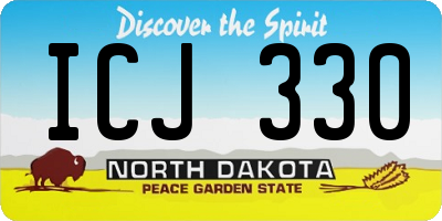 ND license plate ICJ330