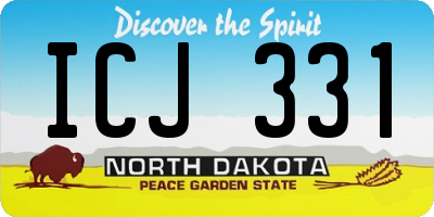 ND license plate ICJ331