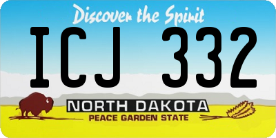 ND license plate ICJ332