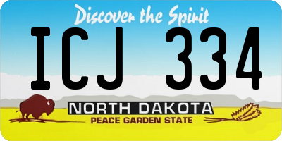 ND license plate ICJ334