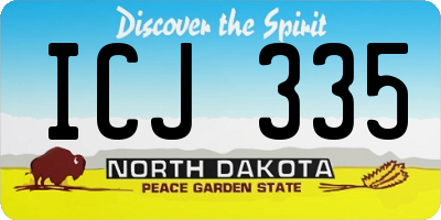 ND license plate ICJ335