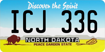 ND license plate ICJ336