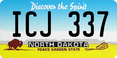 ND license plate ICJ337
