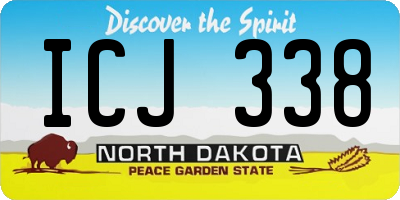 ND license plate ICJ338