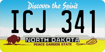 ND license plate ICJ341