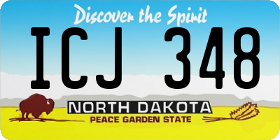 ND license plate ICJ348