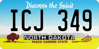 ND license plate ICJ349