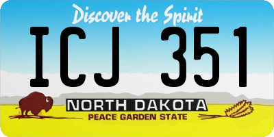 ND license plate ICJ351