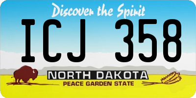 ND license plate ICJ358