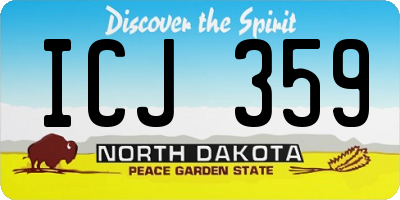 ND license plate ICJ359
