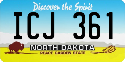 ND license plate ICJ361