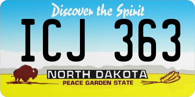 ND license plate ICJ363