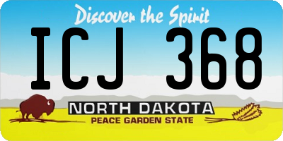 ND license plate ICJ368