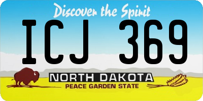ND license plate ICJ369