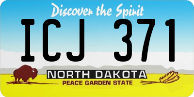 ND license plate ICJ371