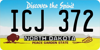 ND license plate ICJ372