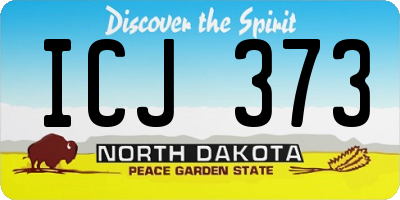 ND license plate ICJ373