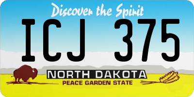 ND license plate ICJ375