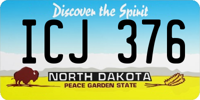 ND license plate ICJ376