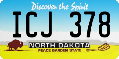 ND license plate ICJ378